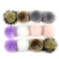 thumbnail image 3 of 12PCS Pompon Ball, Soft Natural Faux Fur Fluffy Pompom Balls Elastic Cord for Girls Women Hats Shoes Scarves Bags Keychains DIY Decoration, 3 of 8