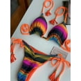 thumbnail image 2 of Women‘s Rope Swimwear Strap Split Bikini Printed Triangle Swimsuit, 2 of 7