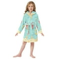 thumbnail image 6 of FORMRS Kids Bathrobe Unisex Hooded Robe Toddler Pajamas Sleepwear, Size 2-3T, Blue Beach Pattern, 6 of 7