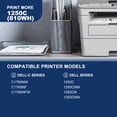 thumbnail image 7 of 1250C(810WH) 1250C(C5GC3) 1250C(XMX5D) 1250C(WM2JC), 5 PACK Toner Cartridge Compatible with Dell 1250C for 1250c 1350cnw Printers, 7 of 7
