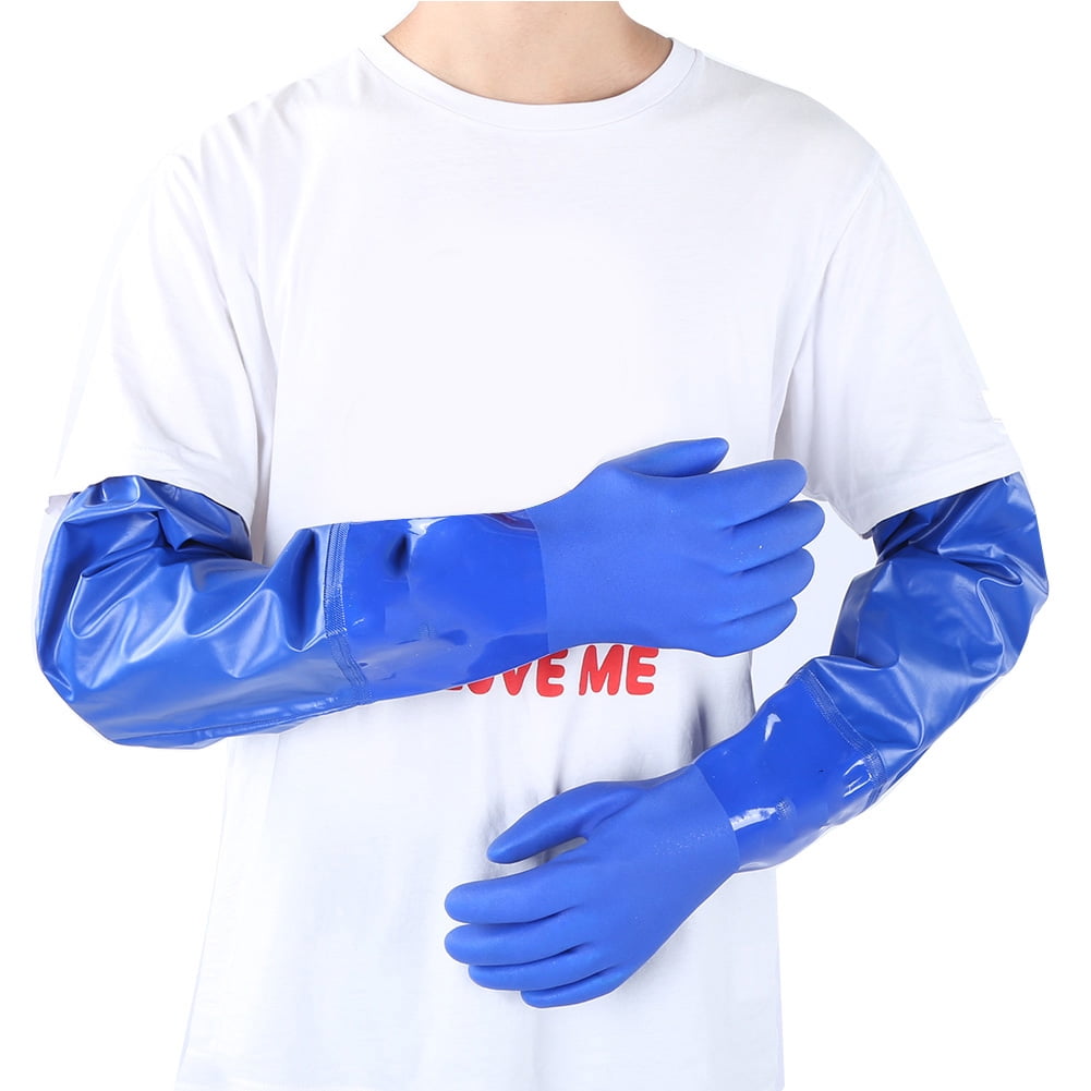 Dioche Long Sleeve AntiChemical Gloves PVC Acid Alkali Oil Resistant