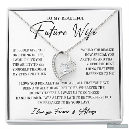 To My Future Wife Decor Romantic Valentine Jewelry Necklace A Meaningful Necklace Perfect For Anniversaries Birthdays Valentine V7821 Gold Forever Love Necklace