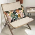 thumbnail image 3 of Boho Floral Pillow Covers 12x20 Inch Set of 2, Flower Spring Throw Pillows Rustic Vintage Decorative Summer Tropical Palm Leaves Pillowcase Linen Bohemian Outdoor Cushion Case for Home Decor, 3 of 6
