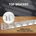 thumbnail image 4 of GSE Games & Sports Expert 2-Piece Acrylic Wall Mounted Billiard Cue Rack. Pool Cue Stick Rack with Screw Fitting for Game Room, Home, Bar - 8 Pool Cue, 4 of 8
