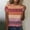 Multicolor, variant on ATENAR Shirts for Women Crew Neck Shirts Short Sleeve Summer Tops Multicolor XL