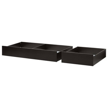 Ikea Full/Twin Size Underbed storage box, set of 2, black-brown ,