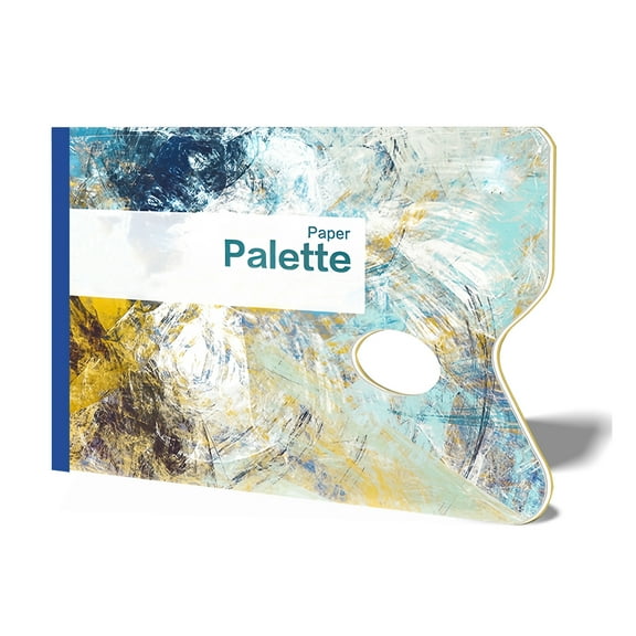 25 Sheets A3 Sized Disposable Palette Paper Pad with Thumb Hole, 11.6" x 15.7" Easy Tear Painting Palette Paper, White Paper Paint Palette Pad for Mixing Acrylic Oil Watercolor