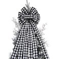 thumbnail image 1 of Decoración navideña de árbol lazo a cuadros de lino decoración para árbol de Navidad adornos colgantes de escena del hogar ANGGREK Otros, 1 of 5
