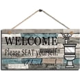 thumbnail image 1 of Wood Plaque Sign Printed with Please Seat yourself, 1 of 1