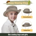 thumbnail image 2 of Zando Sun Hats for Kids Breathable UPF 50+ Bucket Hat for Boys Grils Adjustable Summer Beach Fishing Safari Hat, 2 of 7
