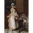 thumbnail image 3 of Joseph Caraud 11x14 Black Modern Framed Museum Art Print Titled - The Cherry Girl (1875), 3 of 5