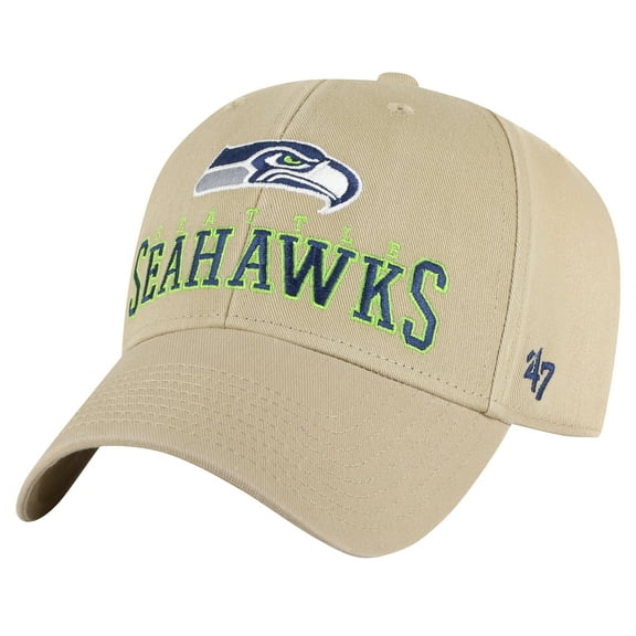 Men's '47 Khaki Seattle Seahawks Powell MVP Adjustable Hat