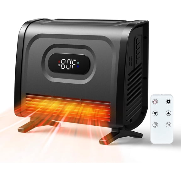 Air Choice 1500W Wall Mounted Electric Space Heater – Infrared Heating with Remote, Adjustable Thermostat, 3 Heat Modes, 12-Hour Timer & Safety Lock