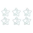 thumbnail image 2 of 100 clips de papel de estrella y luna, resistentes al deslizamiento, lindos clips de papel portátiles para uso diario en la oficina, 2 of 8