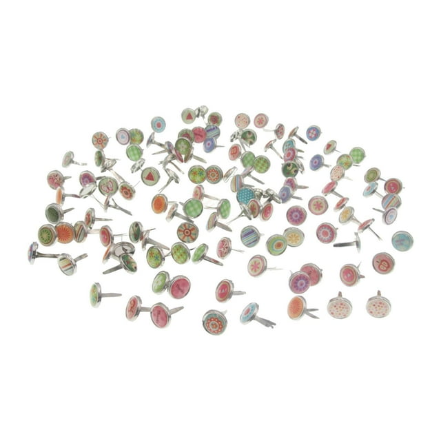 Elodie 200 Pieces Mini Brads Iron Paper Fasteners for Scrapbook Crafts DIY Projects Diameter 12 mm