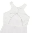 thumbnail image 5 of Runhomal Kids Chiffon Sleeveless Floral Lace Flower Girls Dress Wedding Birthday Party Pageant Maxi White 14, 5 of 6