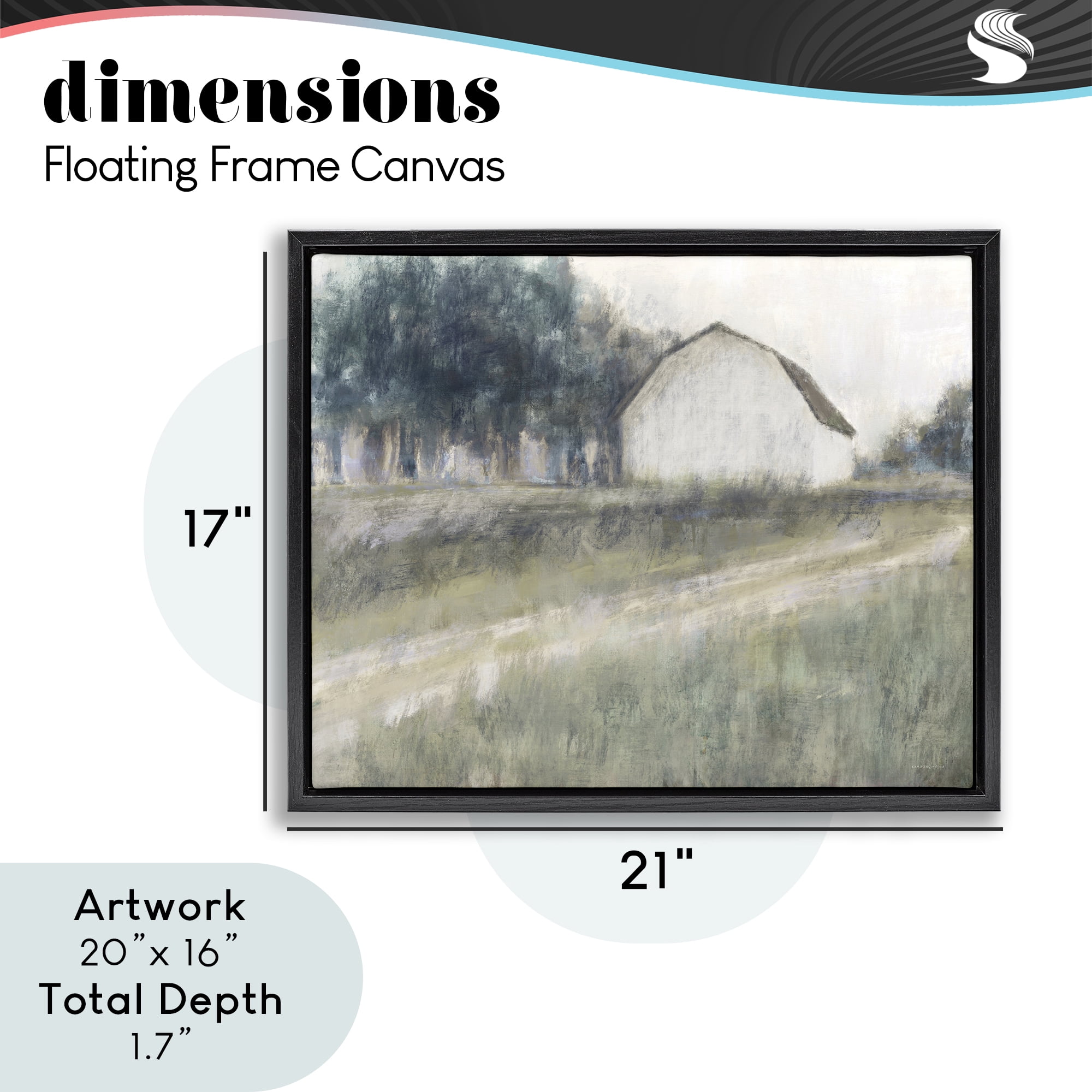 Stupell Industries Another Path Abstraction Black Framed Floater Canvas Wall Art, design by Kamdon Kreations