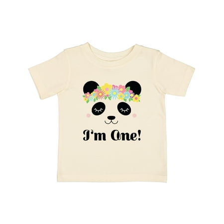 

Inktastic First Birthday Panda 1 Year Old Girl Gift Baby Girl T-Shirt