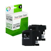 TCT LC103 Black Ink Cartridge 2 Pack - Premium Compatible Replacement for Brother LC103 LC103BK Black