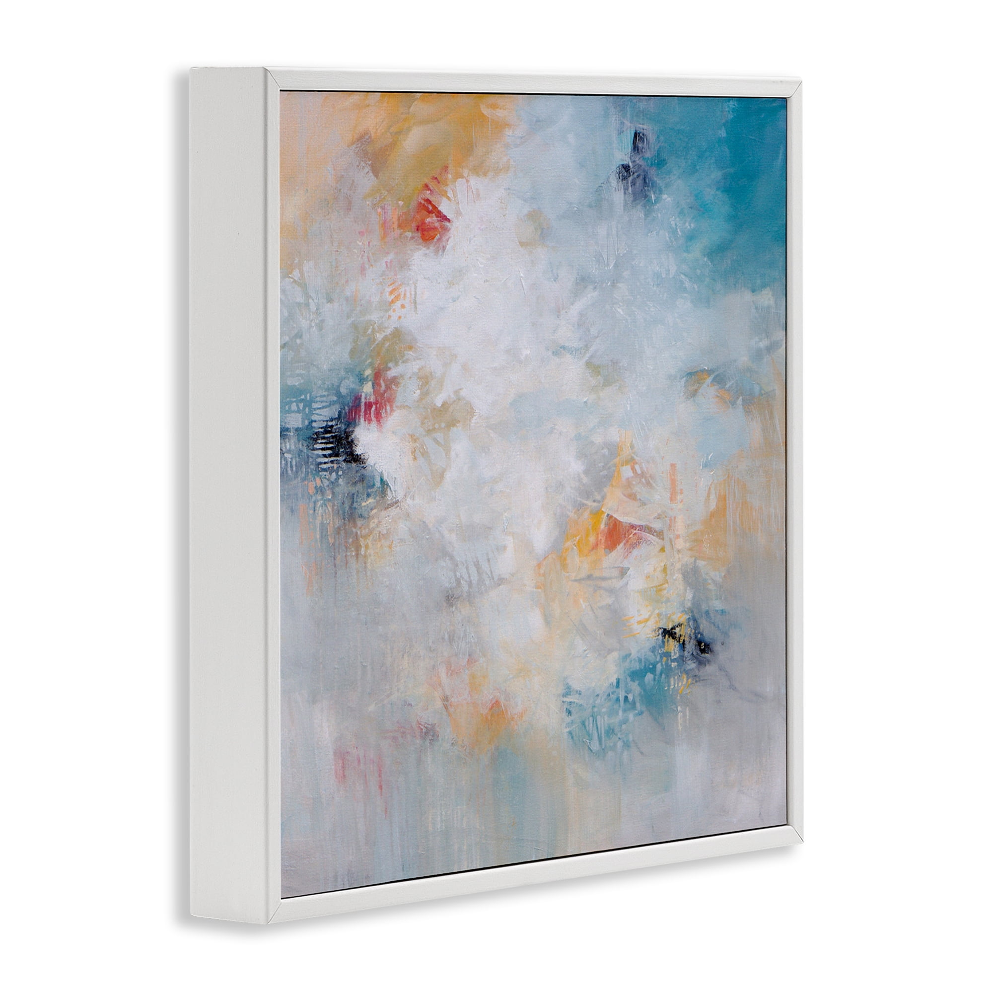 Veiled Dance Abstraction White Framed Giclee Art, design by Karen Hale