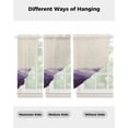 thumbnail image 4 of Purple Beige Ombre Swag Valances for Windows, Minimalist Ocean Waves Linen Rod Pocket Sheer Valances for Large Windows, Swag Toppers Light Filtering for Kitchen Living Room 2 Panels 36''x63'', 4 of 6