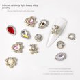 thumbnail image 3 of Joyas para decoración de uñas con incrustaciones de diamantes, oso de diamantes de color perla, decoración de uñas de metal de color mágico, joyería de aleación de diamantes, 3 of 5