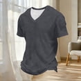 thumbnail image 5 of Lzobxe Mens T-Shirts Henley Short Sleeve V Neck Casual,Size S-5XL, 5 of 7