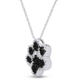 thumbnail image 3 of AFFY 0.1 Ct Black & White Natural Diamond Dog Paw Pendant Necklace in 14k White Gold Over Sterling Silver, 3 of 5