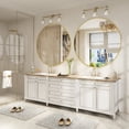 thumbnail image 6 of GODCHAR Round Aluminum Alloy Framed French Cleat Mounted Wall Decor Bathroom Vanity Mirror in Matte Gold 48 inch, 6 of 7
