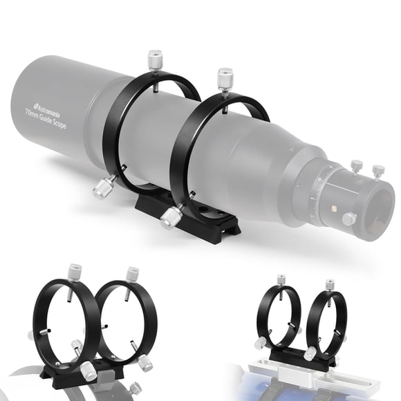 Juego de anillos Guiding Scope Astromania ajustables de 90 mm de diámetro