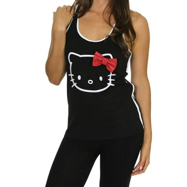 Temerity Massage hartstochtelijk Women Hello Kitty 3D Bow Tie Tank Top - Walmart.com