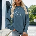thumbnail image 2 of Chosen 1 2:9 Sweatshirt Sweatshirt Verse Shirt Shirt Women Casual Crewneck Pullover Tops Hooded Sweatshirt Womens Jogging Suit Jacket Women Bunny Zip up Ladies Sweat Top Cute Long Shirt Half, 2 of 4