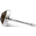 thumbnail image 3 of Sterling Silver Rhodium Plated Brown Cz Ring (Size 8) Made In Thailand qr7007-8, 3 of 5