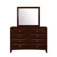 thumbnail image 1 of HomeRoots 384022 New Merlot Mirror with Rectangular Sleek Wood Trim, 1 of 1