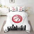 thumbnail image 2 of 7 Pcs Comforter Set Twin Size,Basketball City Bed in a Bag with Flat Sheet and Fitted Sheet and Adults,Sports Bedding Set with Pillowcase and Sham,Portland, 2 of 5