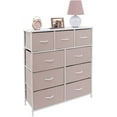 thumbnail image 3 of Table de Chevet Commode 9 Tiroirs Organisateur de Chevet Commode Mobilier pour Chambre et Bureau - Rose, 3 of 7