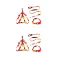 thumbnail image 2 of Methold 3 unids/set collar para mascotas correa hebilla de aleación de zinc ajustable mediano grande arnés decorativo reutilizable regalo rojo S Rojo S,1x120cm 2piezas Methold CBP327554, 2 of 6