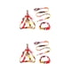 thumbnail image 4 of Billuyoard 3 Unids/Kit Correa Aleación De Zinc Arnés Ajustable Reutilizable Lavable Casa Animal Accesorios Rojo S 1x120cm Rojo S,1x120cm 2piezas, 4 of 6