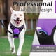 thumbnail image 3 of Arnés para perros morado, grande, ajustable, reflectante, antitirones, fácil de poner, con asa de control, transpirable, duradero, para perros medianos y grandes., 3 of 5