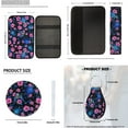 thumbnail image 7 of Pzuqiu 14 Pcs Automotive Seat Cover Accessories Blue Sea Turtle Front Rear Car Seat Covers Steering Wheel Seat Belt Headrest Center Console Pad Coasters Chapstick Keychain Holder Keys Wrist Lanyard, 7 of 7