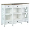 thumbnail image 7 of Sunset Trading Lattice Display Console White Brown Solid Wood Fully Assembled, 7 of 7