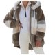 thumbnail image 4 of Abrigo de felpa suelto, chaqueta con capucha informal de moda, suave y cálido otoño invierno para mujer, 4 of 8