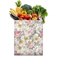 thumbnail image 1 of Sac Fourre-Tout en Toile à Imprimé Floral - Sac d'Épicerie Pliable et Lavable Réutilisable, 1 of 5