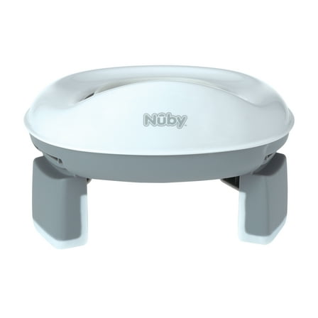 Nuby Portable Potty and Toilet Training Seat with Disposable Bags and Travel Bag, Gray/White