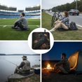 thumbnail image 6 of Crow Raven Flowers Gothic Black Foldable Seat Cushion for Bleachers, Stadium Seats, Camping & Outdoor Events, Portable Lightweight Pad with Carabiner, 6 of 6