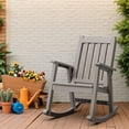 thumbnail image 5 of Homall Outdoor Rocking Chair Resin All-Weather Resistant High-Back Rocker for Patio, Garden, 5 of 8