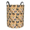 thumbnail image 2 of Balery Cute Dogs Head Round Laundry Basket with Handles Waterproof Freestanding Laundry Hamper for Clothes Toys in the Dorm and Family-Medium, 2 of 8