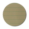thumbnail image 1 of Geometric Mouse Pad for Computers, Colorful Contemporary Polygonal Pattern with Triangles Geometric Details, Round Non-Slip Thick Rubber Modern Gaming Mousepad, 8" Round, Multicolor, by Ambesonne, 1 of 2