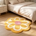 thumbnail image 5 of MMJ Bathroom Rugs Flower Shape Soft Absorbent Antiskid Bath Mat for Bathroom Floor Door 31.5x31.5in, 5 of 6