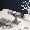thumbnail image 3 of LAICAIW T-Bar Bracelet Holder, Bracelet Display Stand For Selling, Hair Tied Jewelry Organizer Watch Rack For Girl Home Show (Gray Linen), 3 of 7